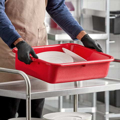 Tablecraft Products 1529R Red Polyethylene Bus Tub / Bus Box