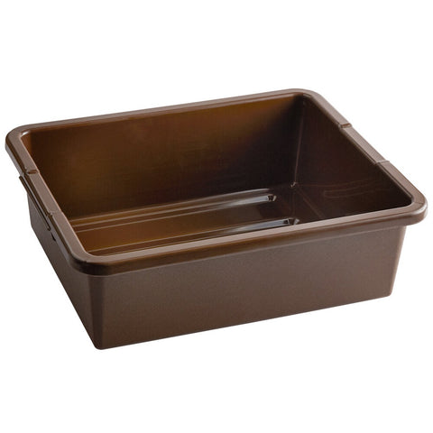 TableCraft Products 1557BR Heavy Duty Brown Polyethylene Bus Tub
