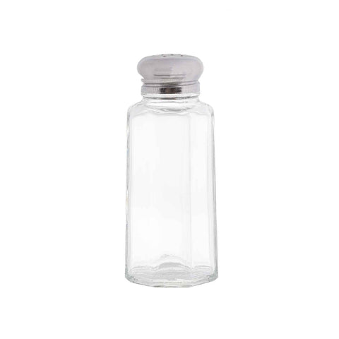 TableCraft Products 155S&P-2 2 oz Paneled Glass Salt & Pepper Shaker with Stainless Steel Top