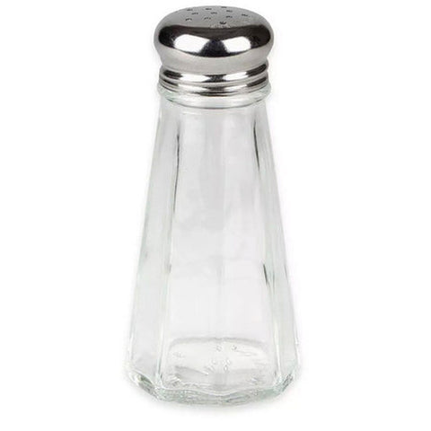 TableCraft Products 156S&P-2 3 oz Glass Paneled Salt and Pepper Shaker with Stainless Steel Top