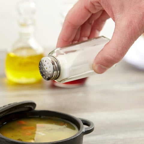 Tablecraft Products 157S&P 2 oz. Flat Paneled Glass Salt and Pepper Shaker