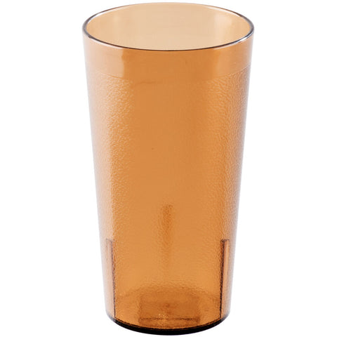 Cambro 1600P153 Colorware 16.4 oz. Amber SAN Plastic Tumbler