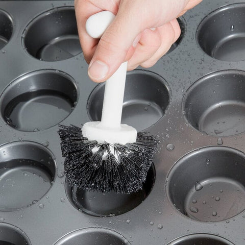 Ateco 1659 Muffin Pan Cleaning Brush with Nylon Bristles