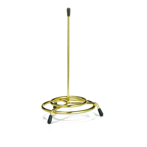 Tablecraft 172 Brass Check Spindle - 6" Brass-Plated Steel Ticket and Check Holder