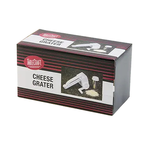 TableCraft Products 174 Rotary Cheese Grater - White Plastic Housing with Stainless Steel Drum