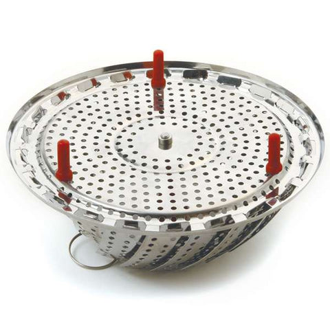 Norpro 177 Large Vegetable Steamer with Detachable Post, Red
