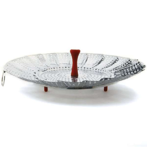Norpro 177 Large Vegetable Steamer with Detachable Post, Red
