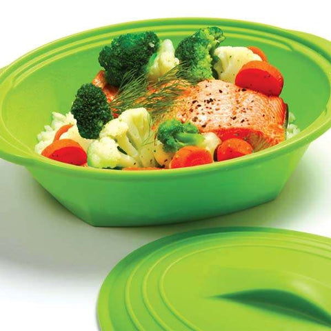 Norpro 180 Silicone Steamer with Insert, Green