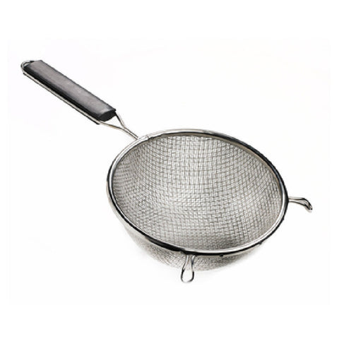 Browne USA Foodservice 18198 - 8" Double Medium Mesh Strainer with Plastic Handle