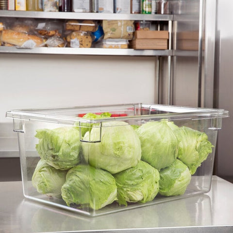 Cambro 182612CW135 Camwear 18" x 26" x 12" Clear Polycarbonate Food Storage Box, 17 Gallon