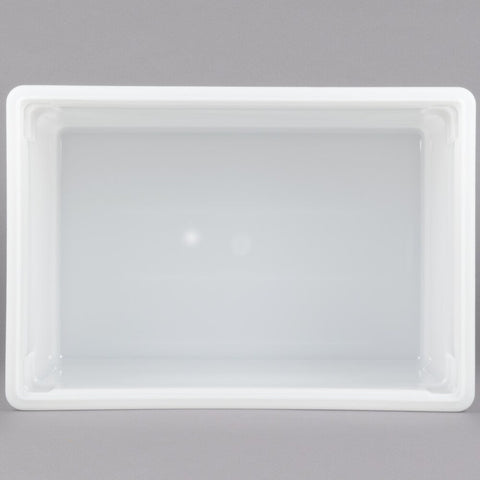 Cambro 182615P148 - 26" x 18" x 15" White Poly Food Storage Box, 22 Gal