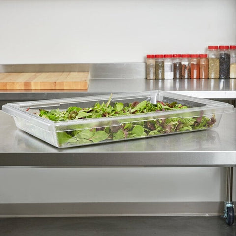 Cambro 18263CW135 Camwear 26" x 18" x 3.5" Clear Polycarbonate Food Storage Box