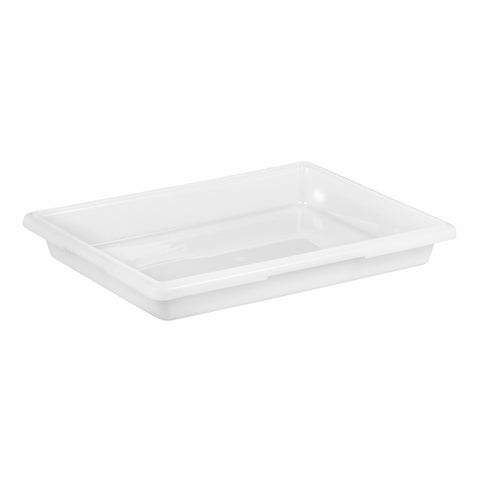 Cambro 18263P148 White Poly Food Storage Box, 26" x 18" x 3.5"