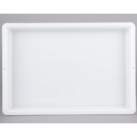 Cambro 18263P148 White Poly Food Storage Box, 26" x 18" x 3.5"