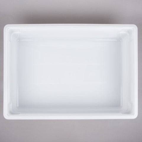 Cambro 18266P148 White Poly Food Storage Box, 26" x 18" x 6"
