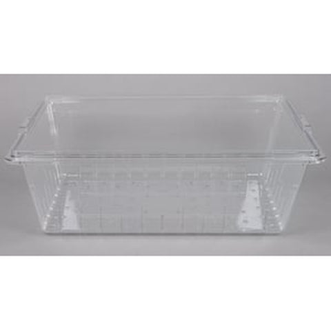 Cambro 18268CLRCW135 Camwear Full-Size 8" Deep Clear Polycarbonate Food Drain Box Colander