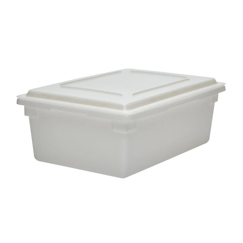Cambro 18269P148 Poly Food Storage Box, 26" x 18" x 9\" Natural White, 13 Gallon