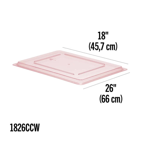 Cambro 1826CCW135 Camwear 18" x 26" Clear Flat Lid for Food Storage Box