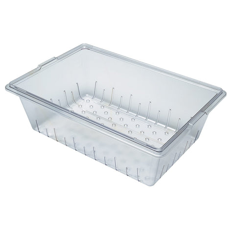 Cambro 1826CLRCW135 Camwear Full Size Food Box Colander, Clear, 18" x 26" x 5"