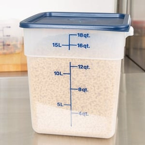 Cambro 18SFSPP190 CamSquares 18 Qt. Translucent Square Polypropylene Food Storage Container