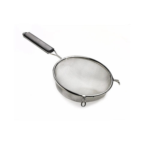 Browne USA Foodservice 19096 Fine Mesh Strainer, 6-1/4" Bowl with Plastic Handle, Dishwasher Safe