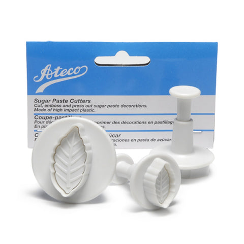 Ateco 1955 3-Piece Leaf Plunger Cutter Set