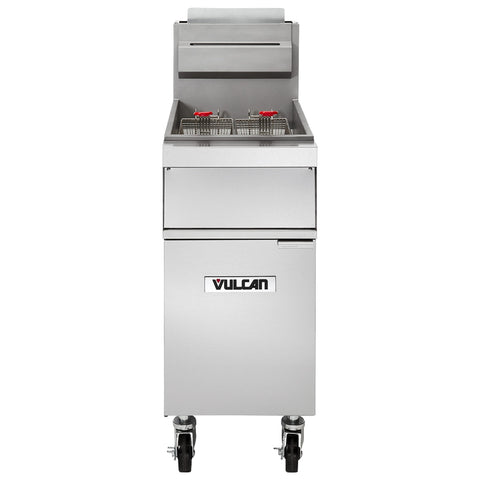 Vulcan 1GR35M-LP 35-40 lb. Liquid Propane Floor Gas Fryer - 90,000 BTU