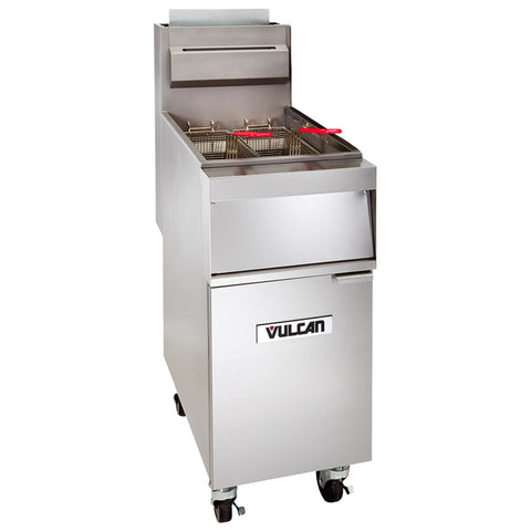 Vulcan 1GR35M-LP 35-40 lb. Liquid Propane Floor Gas Fryer - 90,000 BTU