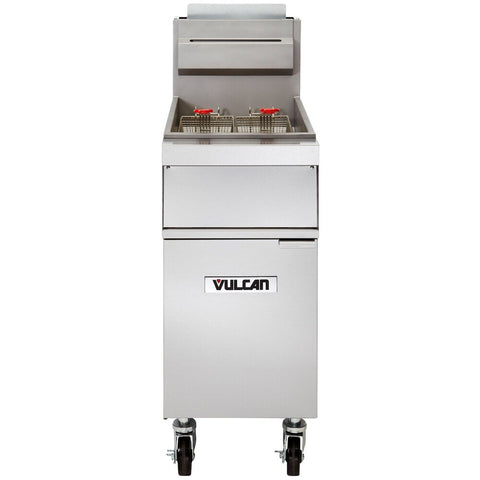 Vulcan 1GR85M Natural Gas Floor Fryer, 85-90 lb. Capacity, 150,000 BTU
