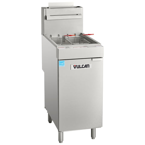 Vulcan 1VEG35M-1 VEG Series 40 lb Floor Model Natural Gas Fryer, 70,000 BTU