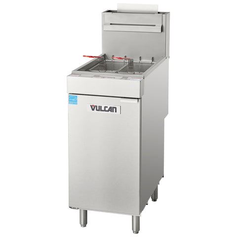 Vulcan 1VEG35M-1 VEG Series 40 lb Floor Model Natural Gas Fryer, 70,000 BTU