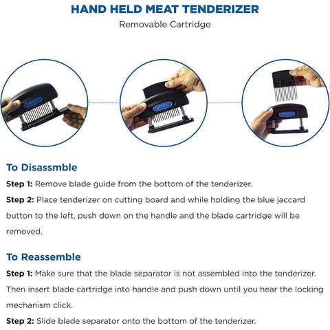 Jaccard 200315NS Meat Maximizer 15-Blade Hand-Held Meat Tenderizer with Removable Cartridge