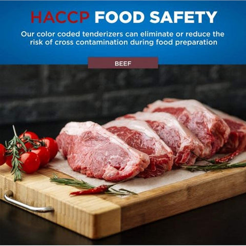 Jaccard 200348 48-Blade Meat Tenderizer - HACCP Color-Coded Red (Beef)