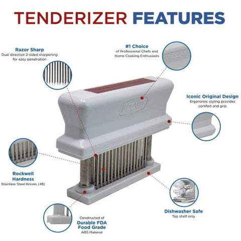 Jaccard 200348 48-Blade Meat Tenderizer - HACCP Color-Coded Red (Beef)