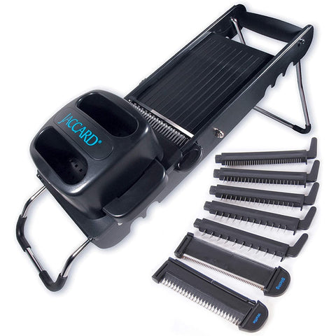 Jaccard 200421 ABS Safe Hands Mandoline Slicer with 7 Interchangeable Stainless Steel Blade Cartridges