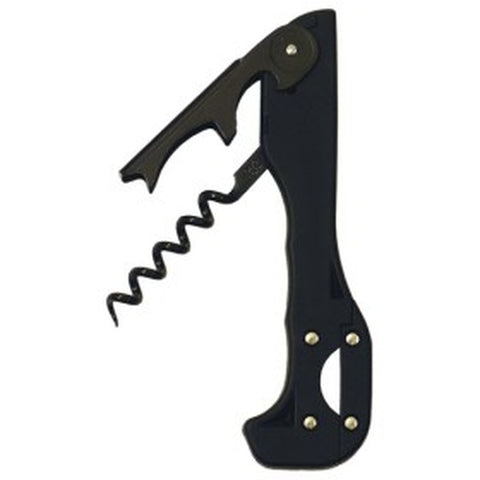 Franmara 2037-C Boomerang Two-Step Waiter's Corkscrew with Soft-Touch Black Handle