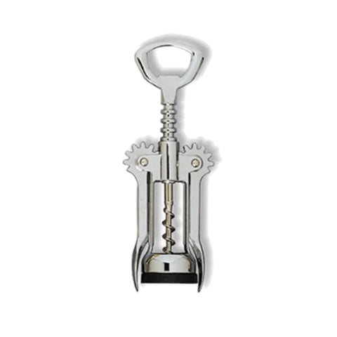 Franmara 2040-BXR Chrome-Plated Wing Corkscrew with Bottle Cap Opener, 6-5/8" Overall Length