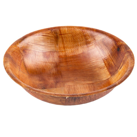 Tablecraft Products 206 Woven Wood Salad Bowl, 12 oz Mahogany