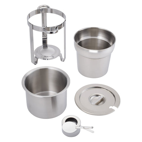 Winco 207 7-Quart Stainless Steel Round Soup Warmer