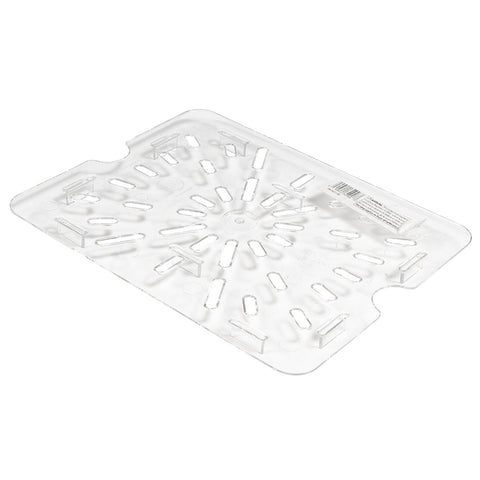 Cambro 20CWD135 Camwear Half-Size Clear Polycarbonate Drain Shelf