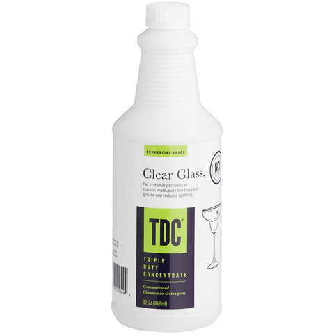 National Chemicals 21002 TDC Triple Duty Concentrate Bar Glass Liquid Detergent, 32 oz - 12/Case