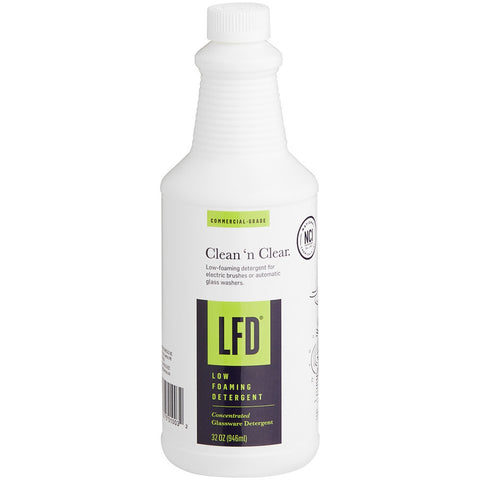 National Chemicals Inc. 21012 LFD Low Foam Concentrate Bar Glass Liquid Detergent, 32 oz.