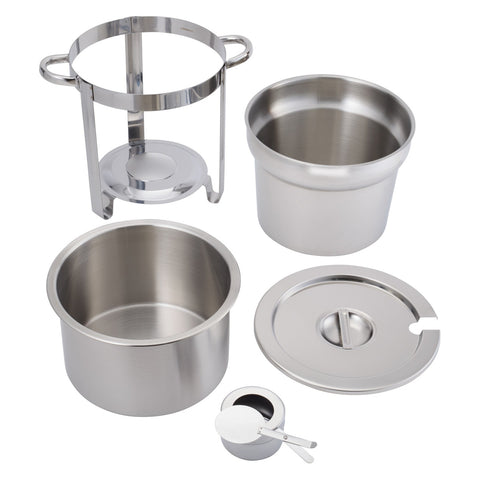 Winco 211 11 Qt Stainless Steel Round Soup Warmer