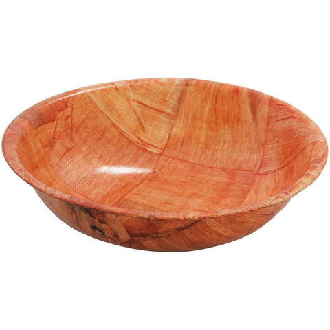 TableCraft Products 212 - 12" Mahogany Round Woven Wood Salad Bowl
