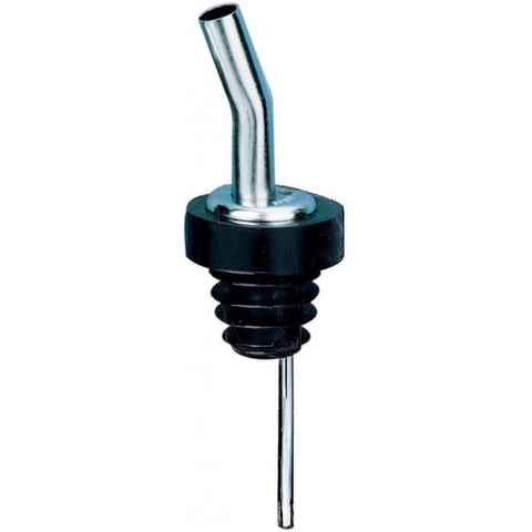 Spill-Stop 220-51 Jet Por Chrome Liquor Pourer with Poly-Kork and Black Collar