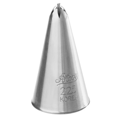 Ateco 225 Drop Flower Piping Tip with Bar - Stainless Steel, 0.16" Opening