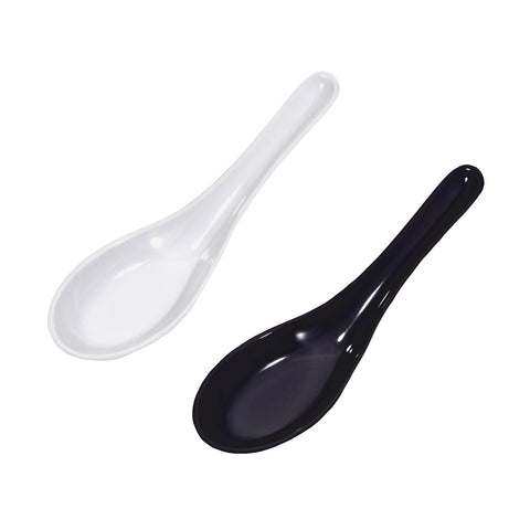 Town 22801 Melamine Chinese Soup Spoon, White, 5 5/8 in, 1 oz