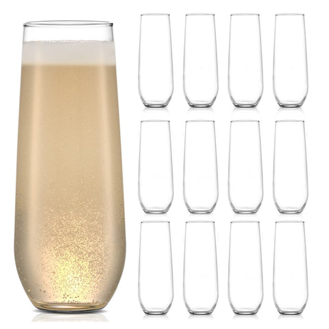 Libbey Glass 228 Stemless Champagne Flute Glass, 8.5 oz