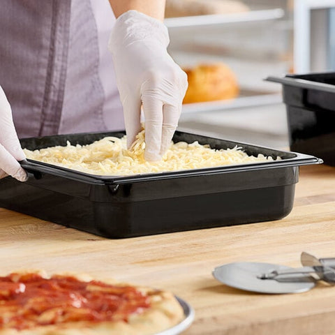 Cambro 22CW110 Camwear 1/2 Size Black Polycarbonate Food Pan, 2-1/2" Deep