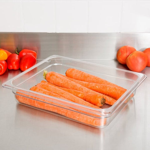 Cambro 22CW135 Camwear 1/2 Size Clear Polycarbonate Food Pan 2-1/2" Deep